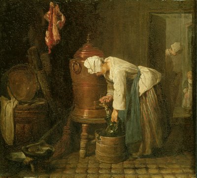 Woman Drawing Water from an Urn, 1733 by Jean Baptiste Simeon Chardin